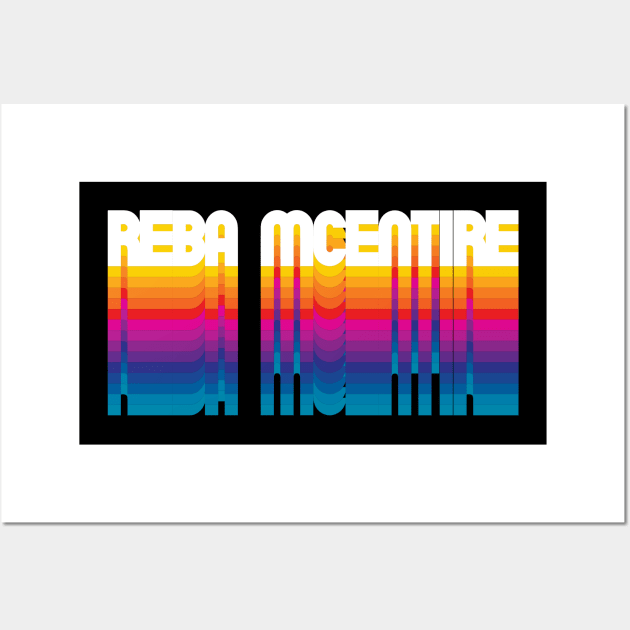 Retro Reba Proud Personalized Name Gift Retro Rainbow Style Wall Art by Time Travel Style